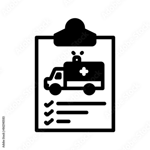 Vector solid black icon for Triage report