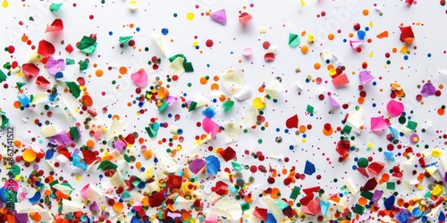 Confetti Sprinkles White Background