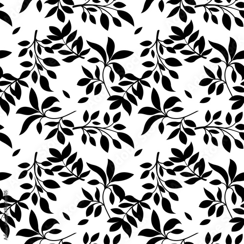 Leaf Pattern Design for Summer On White Background.
