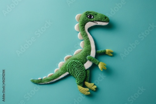 embroidered art of cute dinosaurus cute Oviraptor, embroidered, fashion, art, textile, dinosaur, design, vector, fabric, retro, decoration, print, illustration, graphic,, kids photo