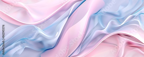 Soft pastel pink and blue abstract lines with a matte finish