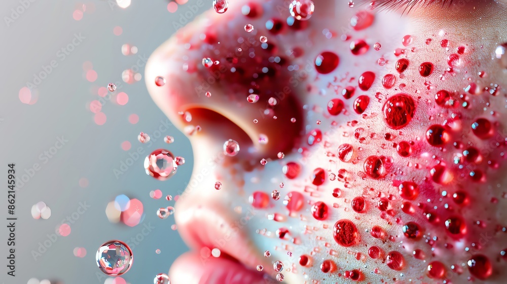 Close-up of a face with water droplets, creating a surreal and artistic visual effect. Perfect for creative, beauty, or artistic themes. Close-up of a face with water droplets, creating a surreal and artistic visual effect. Perfect for creative, beauty, or artistic themes.