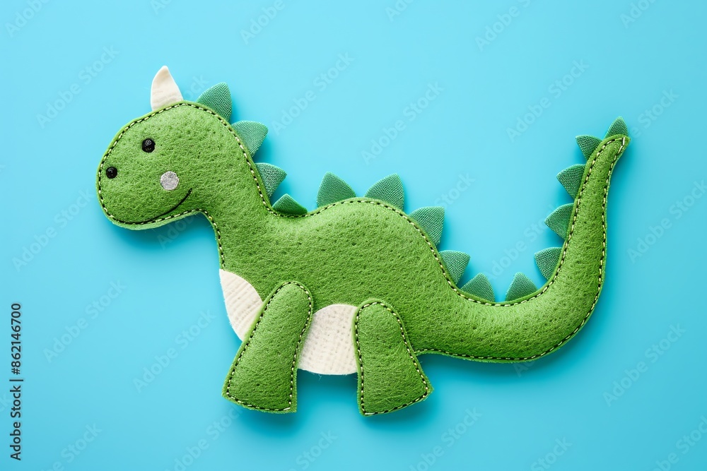 Fototapeta premium embroidered art of cute dinosaurus, embroidered, fashion, art, textile, dinosaur, design, vector, fabric, retro, decoration, print, illustration, graphic,, kids