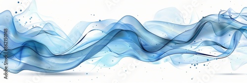 Abstract Blue Wave Background