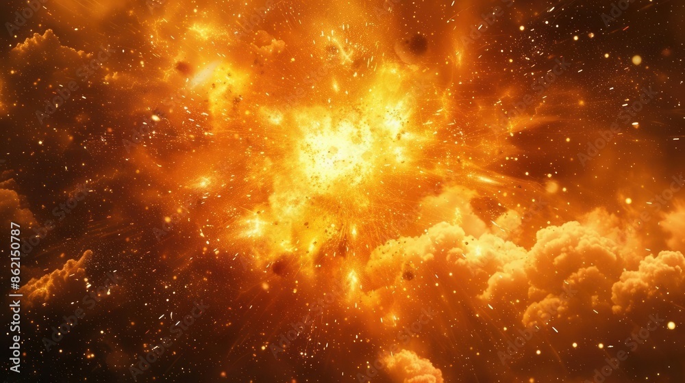 Fiery Explosion. Dynamic power concept Fiery Explosion. Dynamic power concept