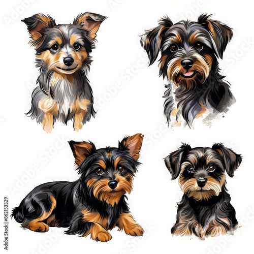 AI Image Generator, Family of cute dogs