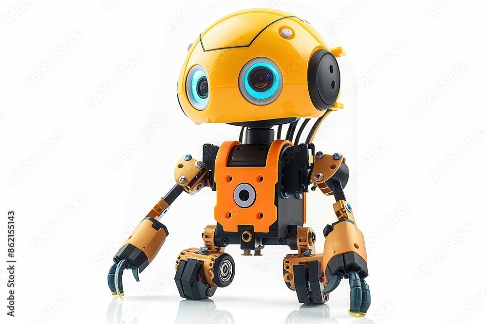 a STEM robot kit, essential educational toy, programmable, isolated on white background a STEM robot kit, essential educational toy, programmable, isolated on white background