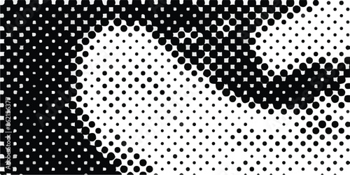Halftone dot. Seamless border pattern. Fade gradient. Background dots. Point noise texture. Overlay effect. Gradation opacity transition. Half tone polka. Pop art polkadot design. Dotted poka. Vector