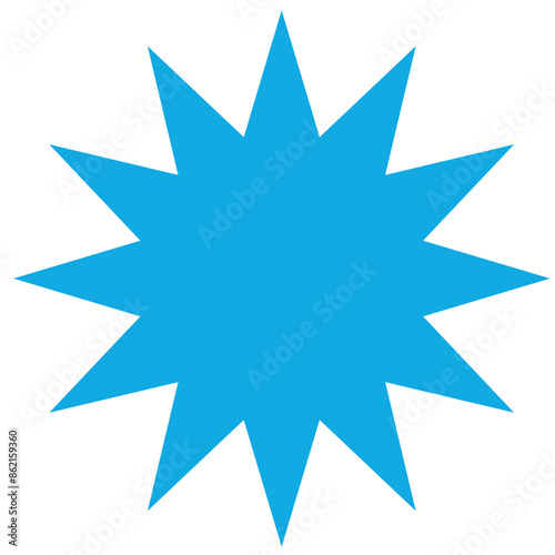 Blue Modern Star Element