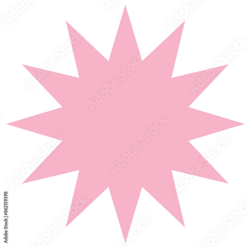 Pink Modern Star Element