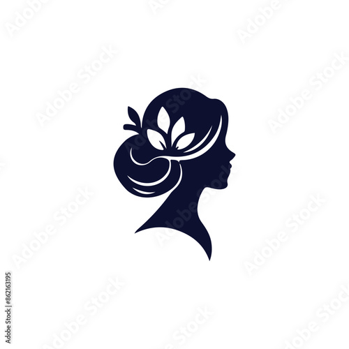 Creative Women Hairstyle vector silhouette