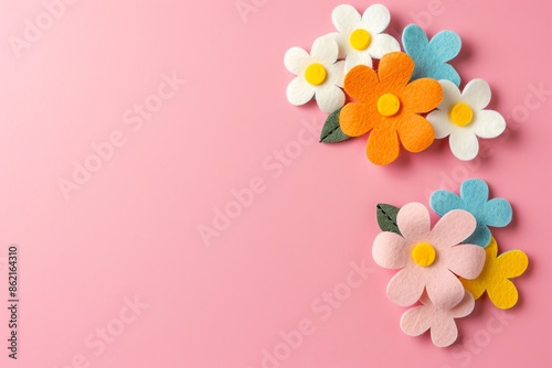 embroidered of cute  flowers handmade colors cute, art, design, cute, embroidery, handmade, illustration, decoration, vector, , pattern, fashion, pink Background