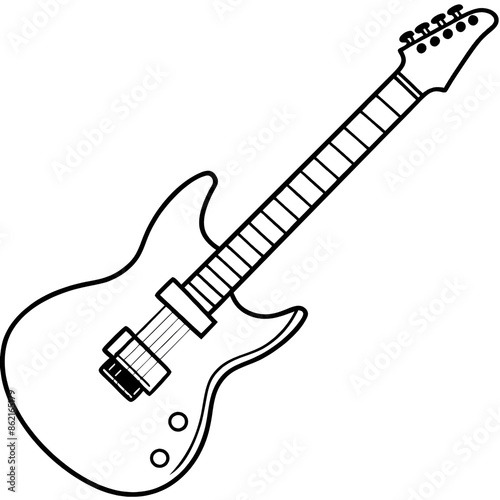 vector illustration of electric guitar