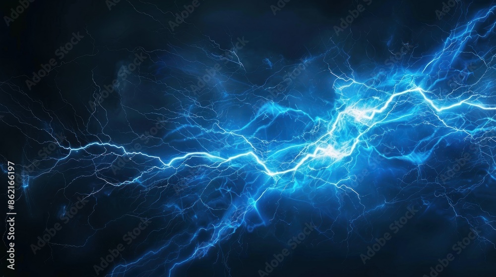 Abstract Blue Lightning Background Abstract Blue Lightning Background