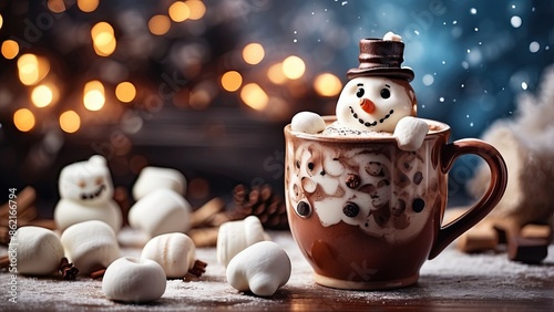 christmas, snowman, celebration, cup, decoration, holiday, food, hot drink, sweet, winter, children, cosy, december, festive, merry, new year, ornament, relax, seasonal, smile, tradition, warm, ball, 