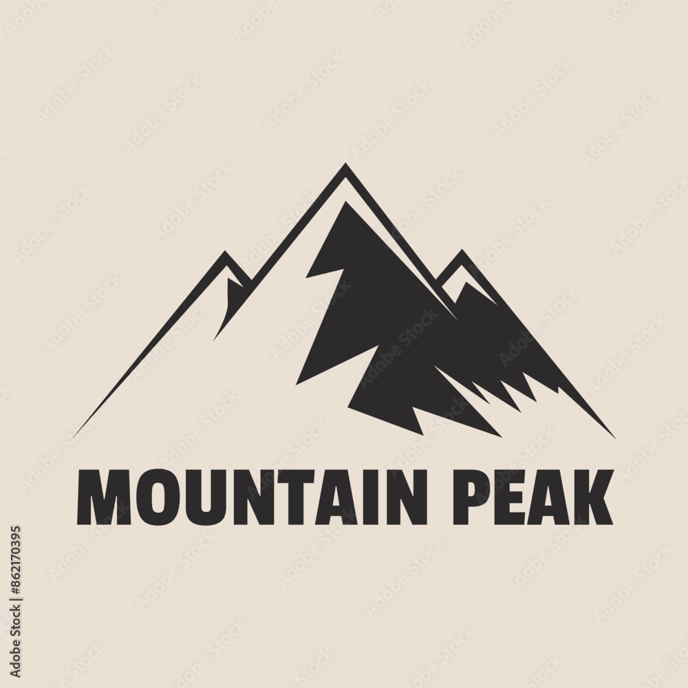 Mountain Peak Adventure Logo, Adventure Badge, Camping Logo with Mountain Mountain Peak Adventure Logo, Adventure Badge, Camping Logo with Mountain