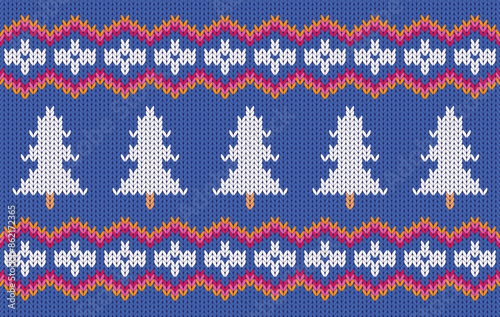 Knitted pattern seamless fabric Christmas winter. traditional knitted pattern vector winter style. Designed for background ,wallpaper ,carpet ,clothing ,knitted pattern ,fabric ,embroidery ,textile