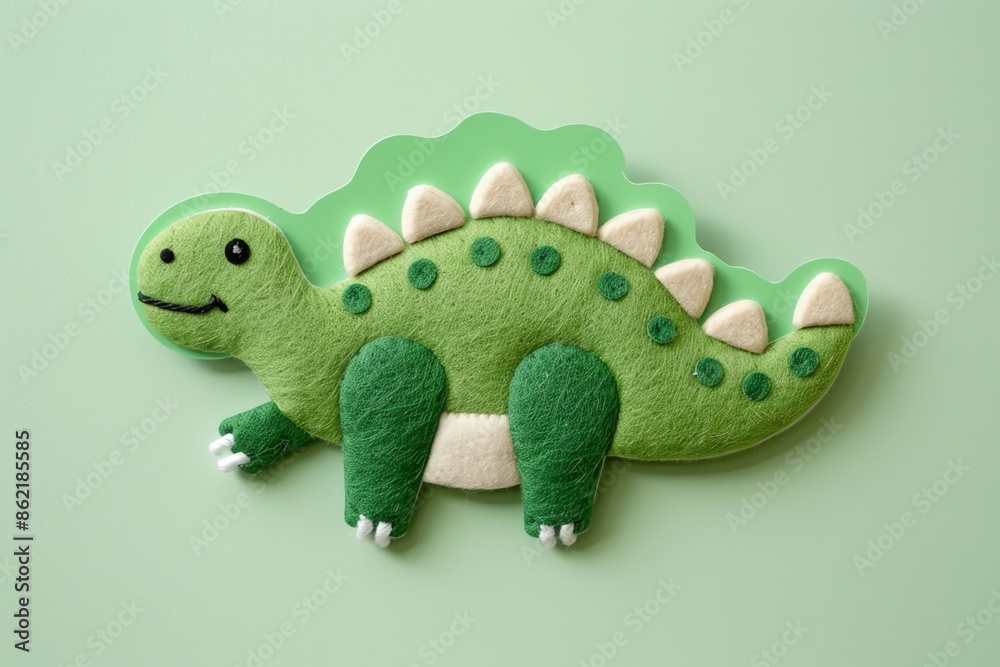 Fototapeta premium dinosaurus Ankylosaurus, Dinos Saurus embroidered doll, cute, adorable for toddlers