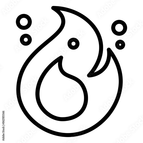 Fire icon, line icon style