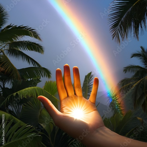rainbow hand