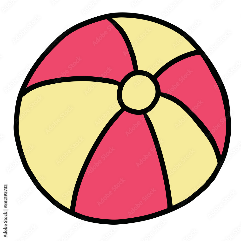 Hand drawn beach ball for decoration, spring, summer, sport, trip, activity, travel, vacation, holidays, weekend, logo, icon, social media post, sea elements, sticker, kids, children, cute patches, ad Hand drawn beach ball for decoration, spring, summer, sport, trip, activity, travel, vacation, holidays, weekend, logo, icon, social media post, sea elements, sticker, kids, children, cute patches, ad