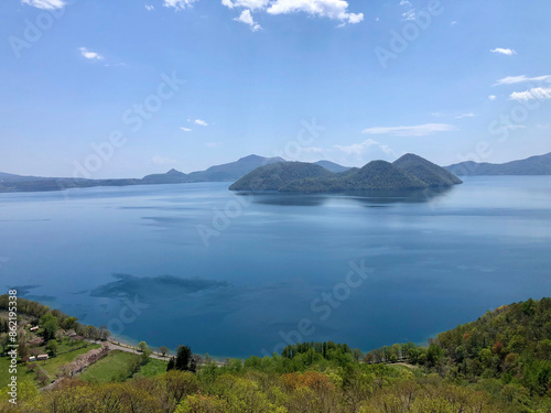 北海道の洞爺湖の風景