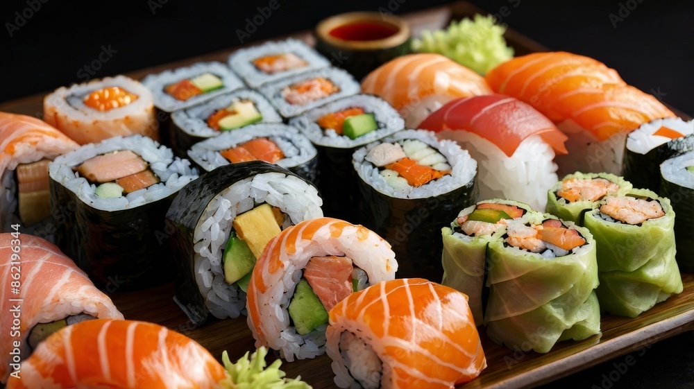 sushi and chopsticks sushi and chopsticks