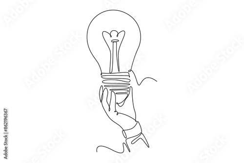 Skill and Training concept. Single line draw design vector graphic illustration.