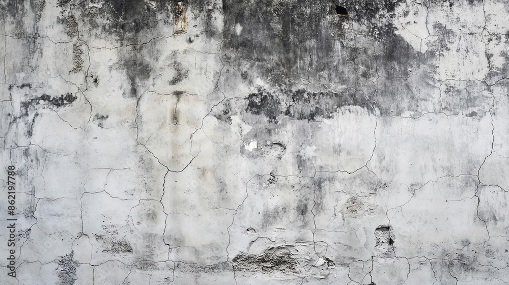 Fototapeta premium Old wall texture grey color design are light with white gradient background
