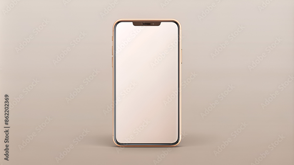 smartphone mockup with blank white screen in realistic, clay, flat vector, line style. mobile phone mockup front view. vector illustration smartphone mockup with blank white screen in realistic, clay, flat vector, line style. mobile phone mockup front view. vector illustration