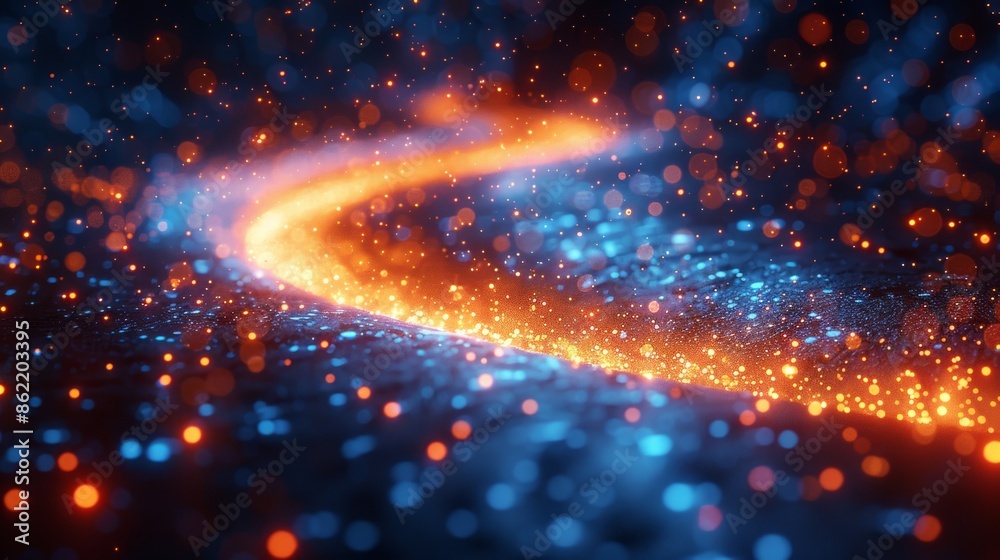 Abstract Orange and Blue Bokeh Background Abstract Orange and Blue Bokeh Background