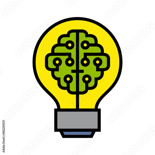 Artificial Idea Color Icon 