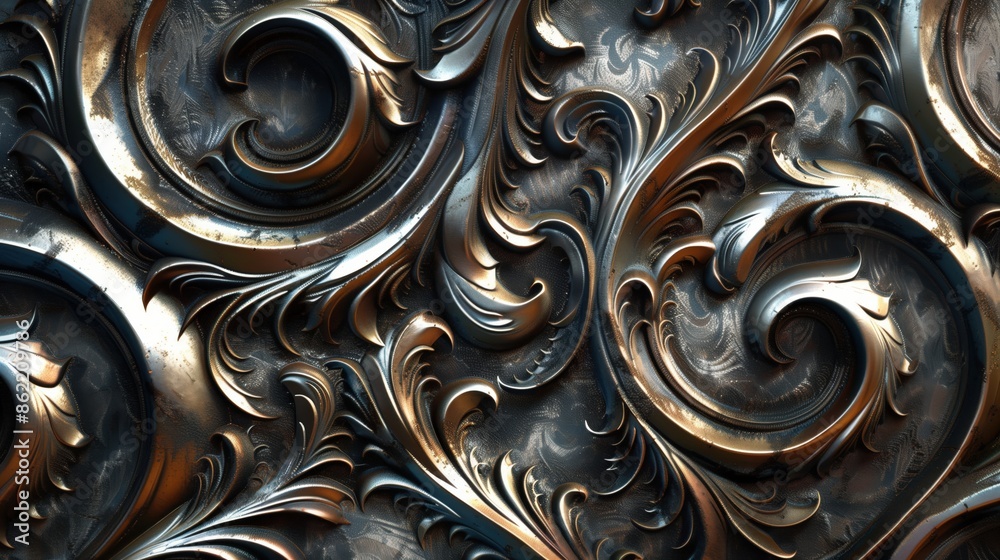 Elegant Metallic Swirl Patterns for Background and Texture Design,,abstract