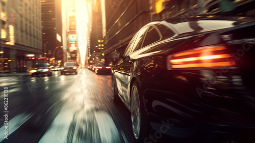 Car in the city