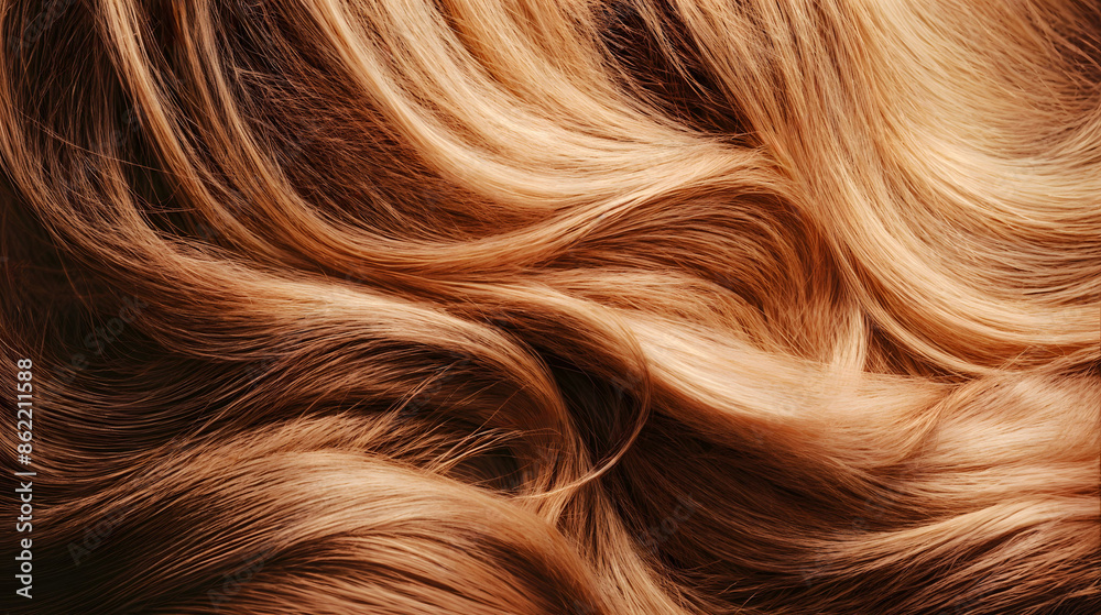 Luxurious wavy blonde hair of a woman, shine and vitality. Generative AI. Luxurious wavy blonde hair of a woman, shine and vitality. Generative AI.