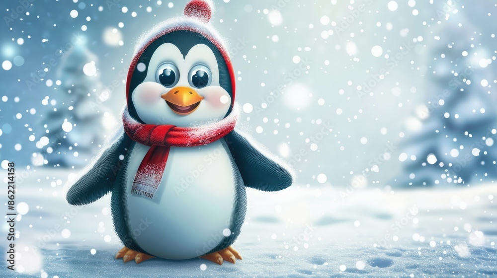 penguin cartoon, smiling at you AI generated penguin cartoon, smiling at you AI generated