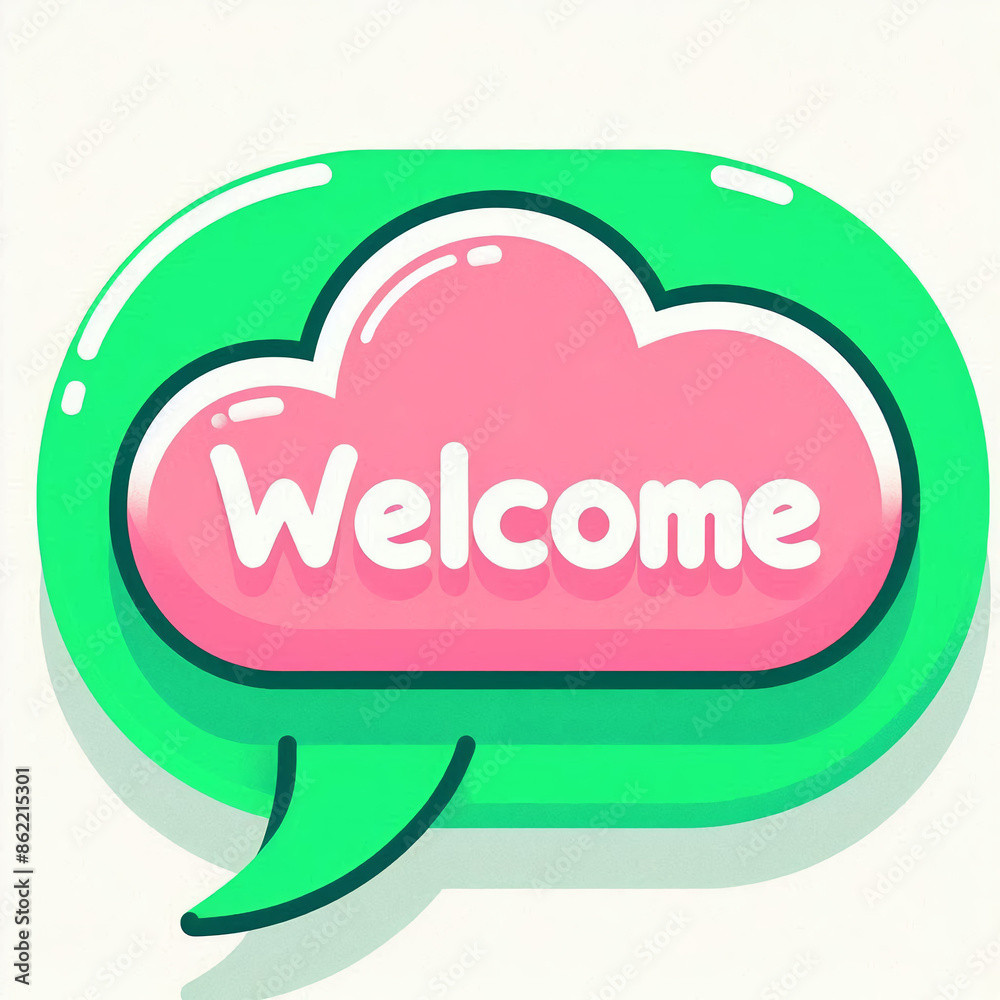 dialogue bubble with inscription welcome
dialogue bubble with inscription welcome