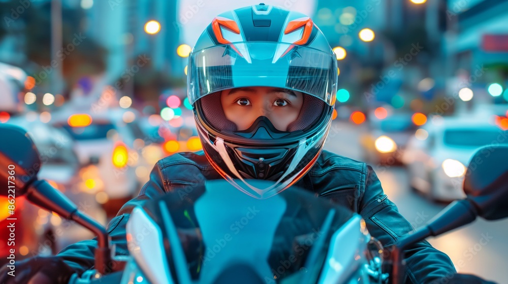 A person getting on a motorcycle A person getting on a motorcycle