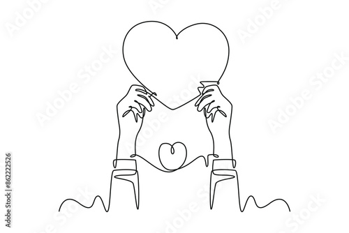 All about love concept. Single line draw design vector graphic illustration.
