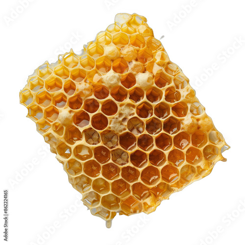 A honeycomb with honey dripping from it