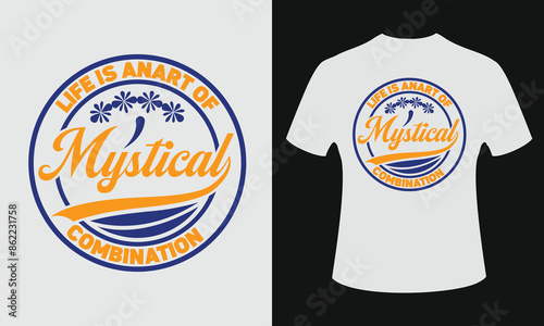 Eye-catching and unique custom typography t-shirt design.