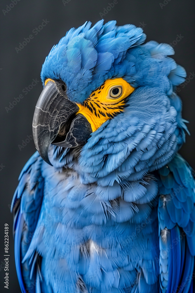 Obraz premium Hyacinth Macaw in a wetland setting, native to Brazil