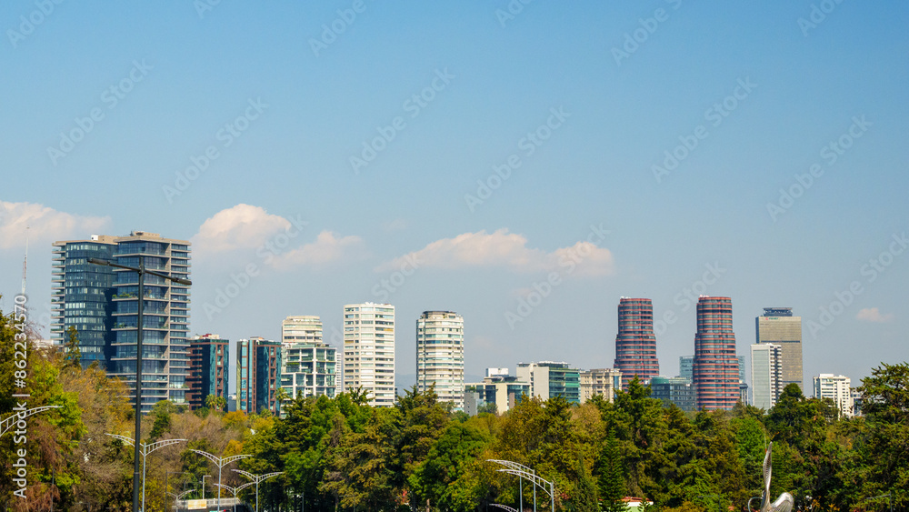 Fototapeta premium Polanco Panoramic view Mexico City