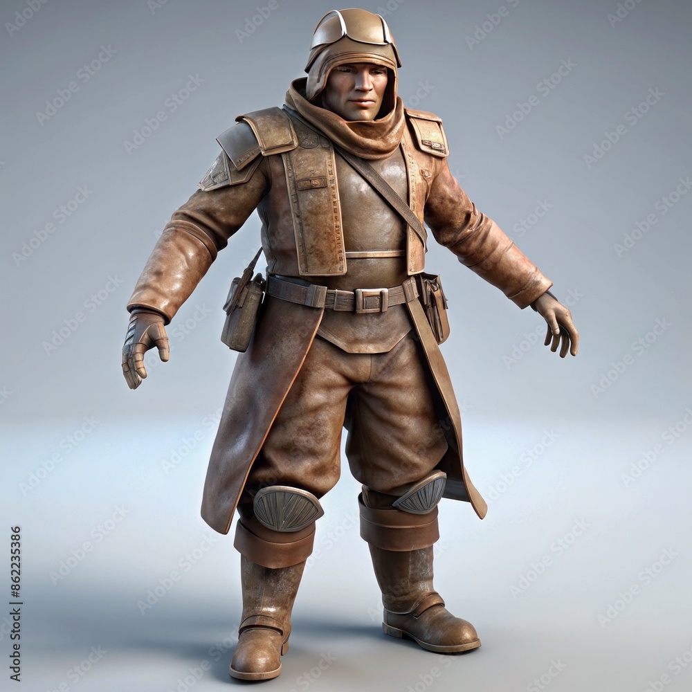 3D Render of a Cyberpunk Ninja Action Figure, on isolated white background, Generative AI 3D Render of a Cyberpunk Ninja Action Figure, on isolated white background, Generative AI