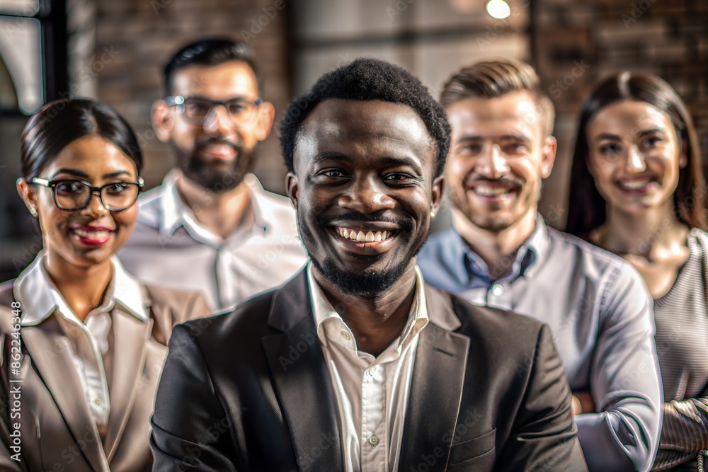 Diverse Leadership Team Member: Close-up of a team leader from a diverse background, smiling confidently, representing inclusivity in leadership.
Diverse Leadership Team Member: Close-up of a team leader from a diverse background, smiling confidently, representing inclusivity in leadership.