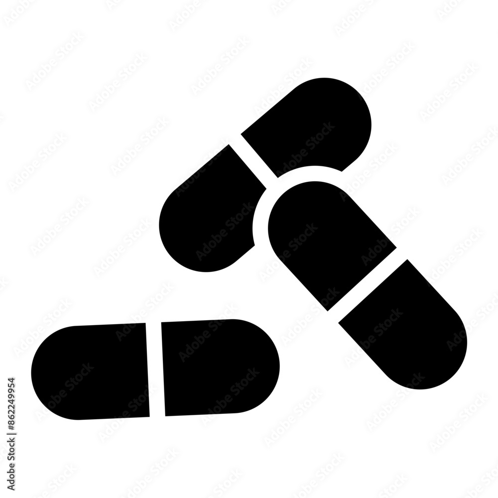 Pills capsule icon. Medical tablet vector illustration on isolated background. Healthcare drug sign business concept.