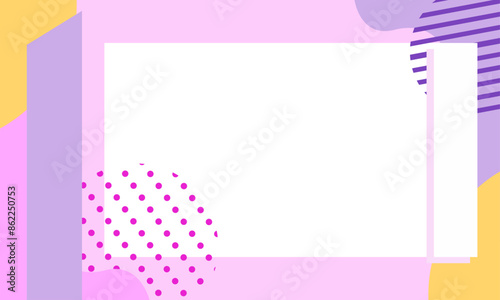 Pastel Memphis blog banner template design