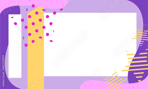 Pastel Memphis blog banner template design
