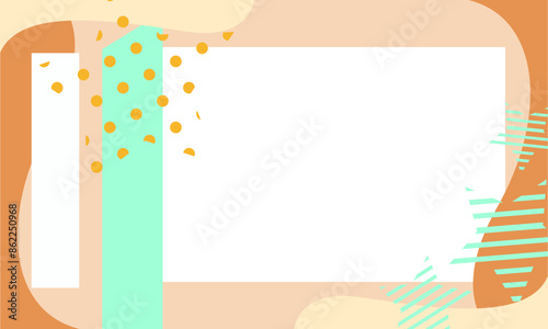 Pastel Memphis blog banner template design