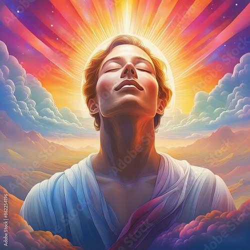 Person Transcending their Physical Form, dreamy and ethereal
